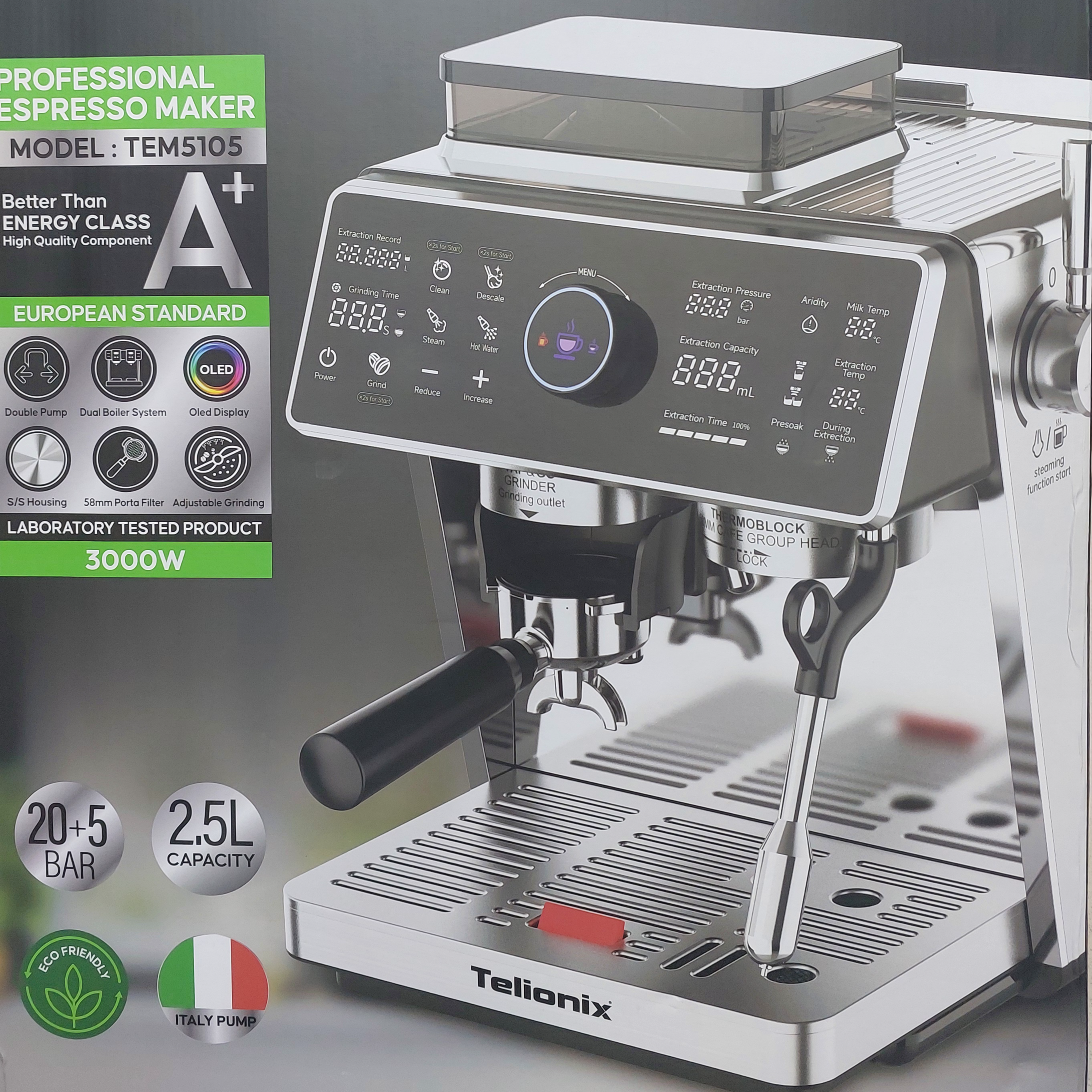 اسپرسوساز حرفه ای تلیونیکس مدل TEM5105