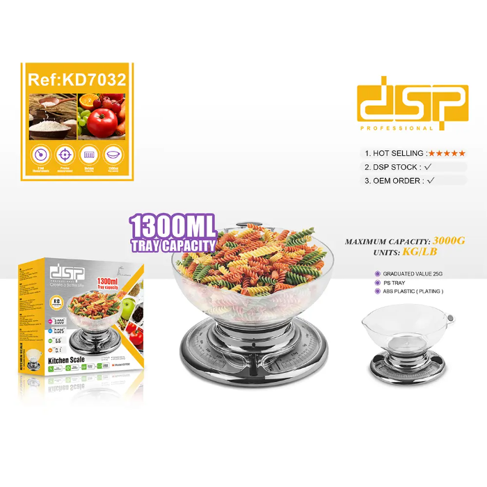 تصویر ترازو آشپزخانه دی اس پی مدل KD7032