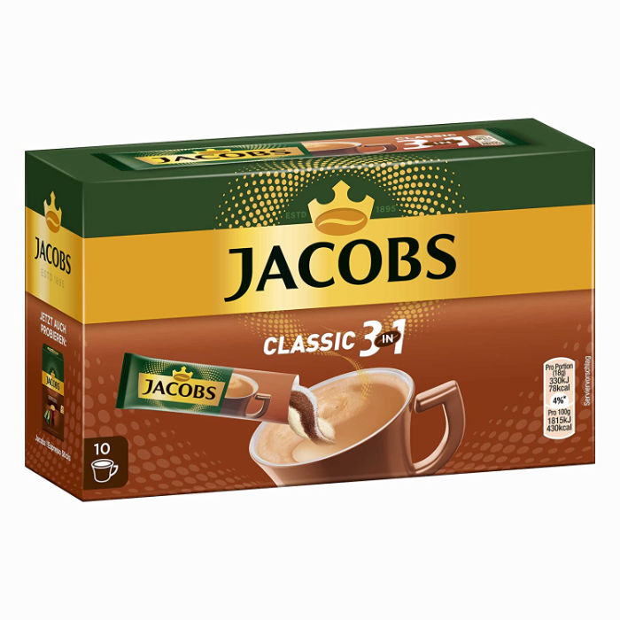 قهوه فوری جاکوبز کلاسیک جاکوبز مدل ۱۰ تایی ۳ در ۱