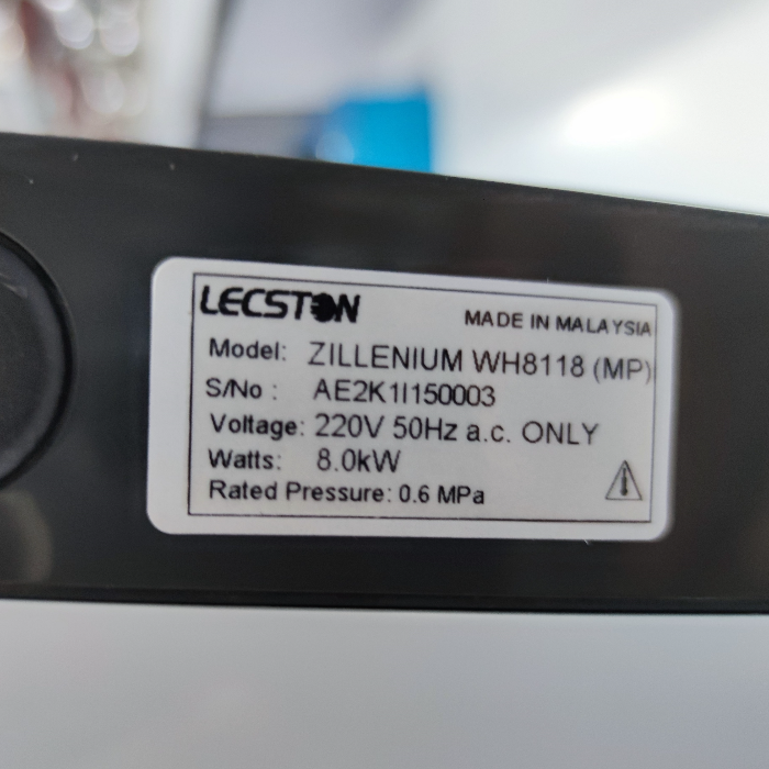 آبگرمکن برقی زودجوش بدون مخزن (کتابی) لکستون LECSTON مدل WH8118